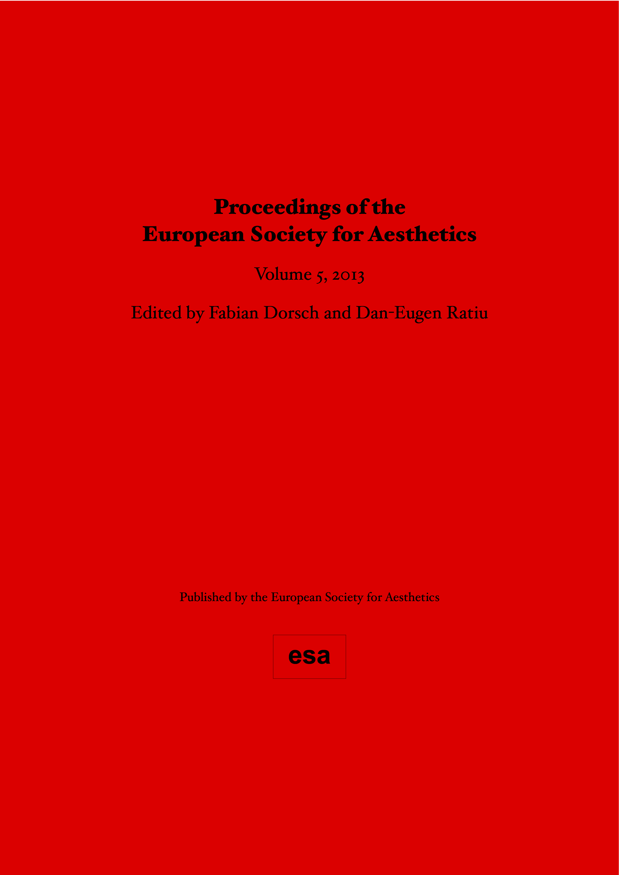 ESA Proceedings 2014 Volume 6 Cover
